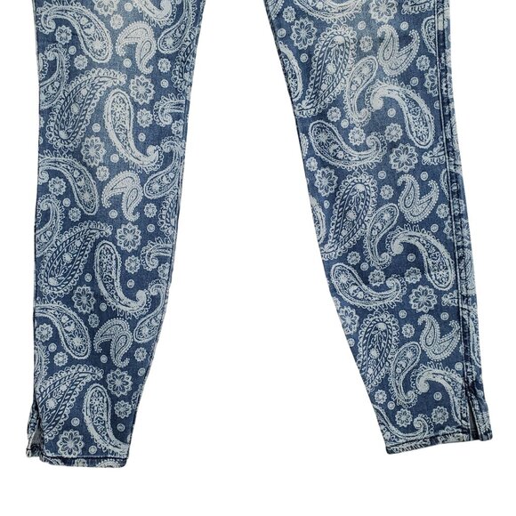 Kut From The Kloth Jeans Eva Boho Paisley Printed Denim Ankle Skinny Festival - Picture 6 of 16